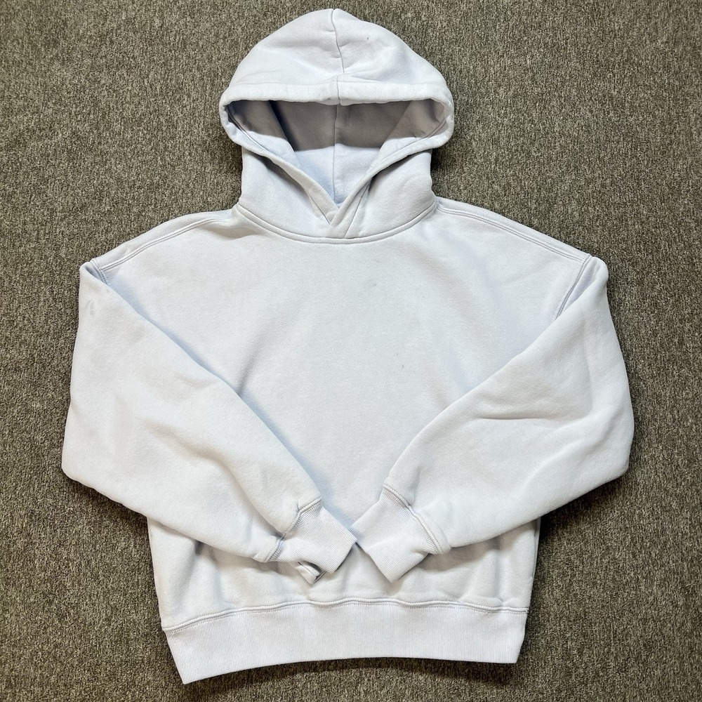 Abercrombie & Fitch Oversized Pink Pullover Hoodie XS unisex Cotton Blend Fleece